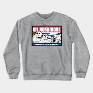 Mt. Rushmore Vintage Style Decal Crewneck Sweatshirt